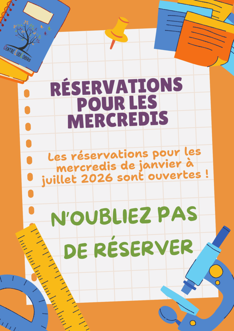 Réservations mercredis 2026
