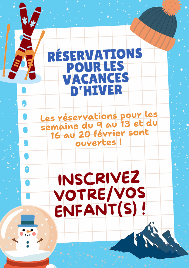 Réservation vacances d’hiver